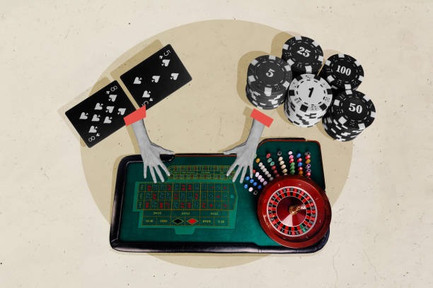 Live dealer blackjack table with multi-camera studio setup